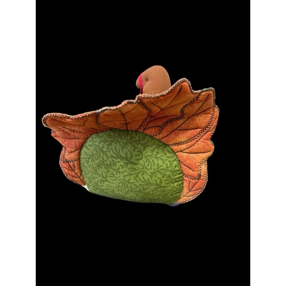 Hallmark Stuffed Plush Quilted Turkey Decor Thanksgiving Fall Table Centerpiece